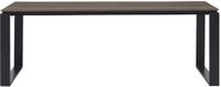 Hioshop Martinus tuintafel 100x210cm zwart, bruin