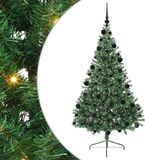 vidaXL - Kunststof - Voorverlichte - Kerstboom - met - 300 - LED - Groen - 210 - cm - PVC