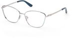 Guess GU50224 Vierkant Metaal Brilmonturen Vrouwen Shiny antiqued light nickeltin 54/15/140