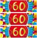 Bellatio Decorations 60 jaar leeftijd sticker - 5x - 19 x 6 cm - verjaardag - jubileum - versiering