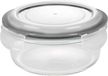MICHELINO Bewaarglas, voorraadglas, glazen container met siliconen deksel, rond, 950 ml
