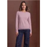 Street One Dames 3232359 shirt à manches longues avec encolure bateau et dentelle