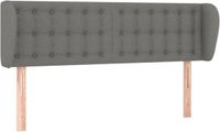 vidaXL Hoofdbord - 147x23x78/88 cm - Stof - Donkergrijs