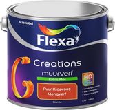 FLEXA Creations Muurverf - Extra Mat - Puur Klaproos - 2,5 liter