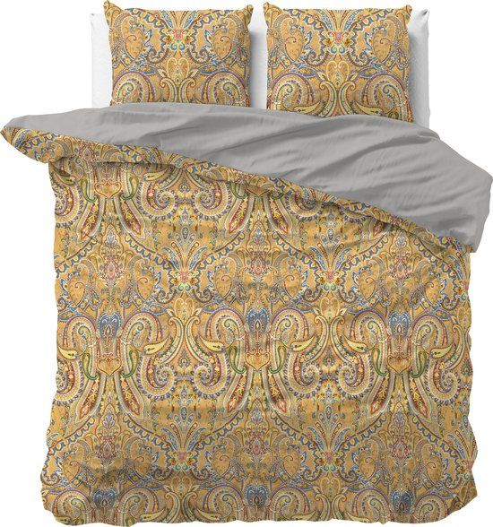 Sleeptime Emeline Dekbedovertrek Tweepersoons Goud Paisley Microvezel 200x200/220 cm