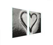 TMK ArtDeko - Plaque de verre protectrice - 65x52 cm - En forme de cœur - Multicolore