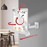 Barkan Afsluitbare tablethouder voor 8,7-12" apparaten, anti-diefstal, full motion articulatie, 360 graden rotatiebeugel, past op Apple iPad/Air/Mini, Samsung Galaxy Tab, Beveiligingskiosk