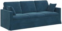 vidaXL Bank Blauw Fluweel 198 x 78 x 80 cm