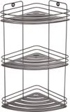 MSV Kery Hoekplanchet Badkamer - Stalen Badkamer Hoekplank Mat Zwart - Badkamerplanchet Hoekplank Opbergrek 20 x 20 x 41 cm