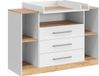 Vicco Commode Olina, Wit/Goudkleurig Eiken, 138.3 x 93 cm