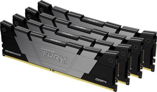 Kingston Technology FURY 32GB 3600MT/s DDR4 CL16 DIMM (set van 4) Renegade Zwart