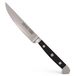GÜDE Solingen Porterhouse Steakmes glad met tand gesmeed, 12 cm, POM zwart, ALPHA, dubbele bolster, Handgemaakt Duitsland