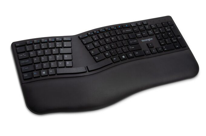Kensington ProFit Ergo Draadloos Toetsenbord - QWERTY Frans - Zwart