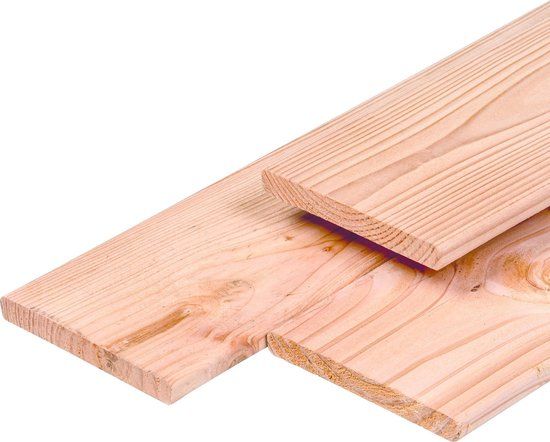 Merkloos Douglas geschaafde plank 1.6x14x400cm