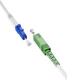 Goobay LC/UPC - SC/APC Simplex FTTH kabel | OS2 | wit | LSZH | 25 meter