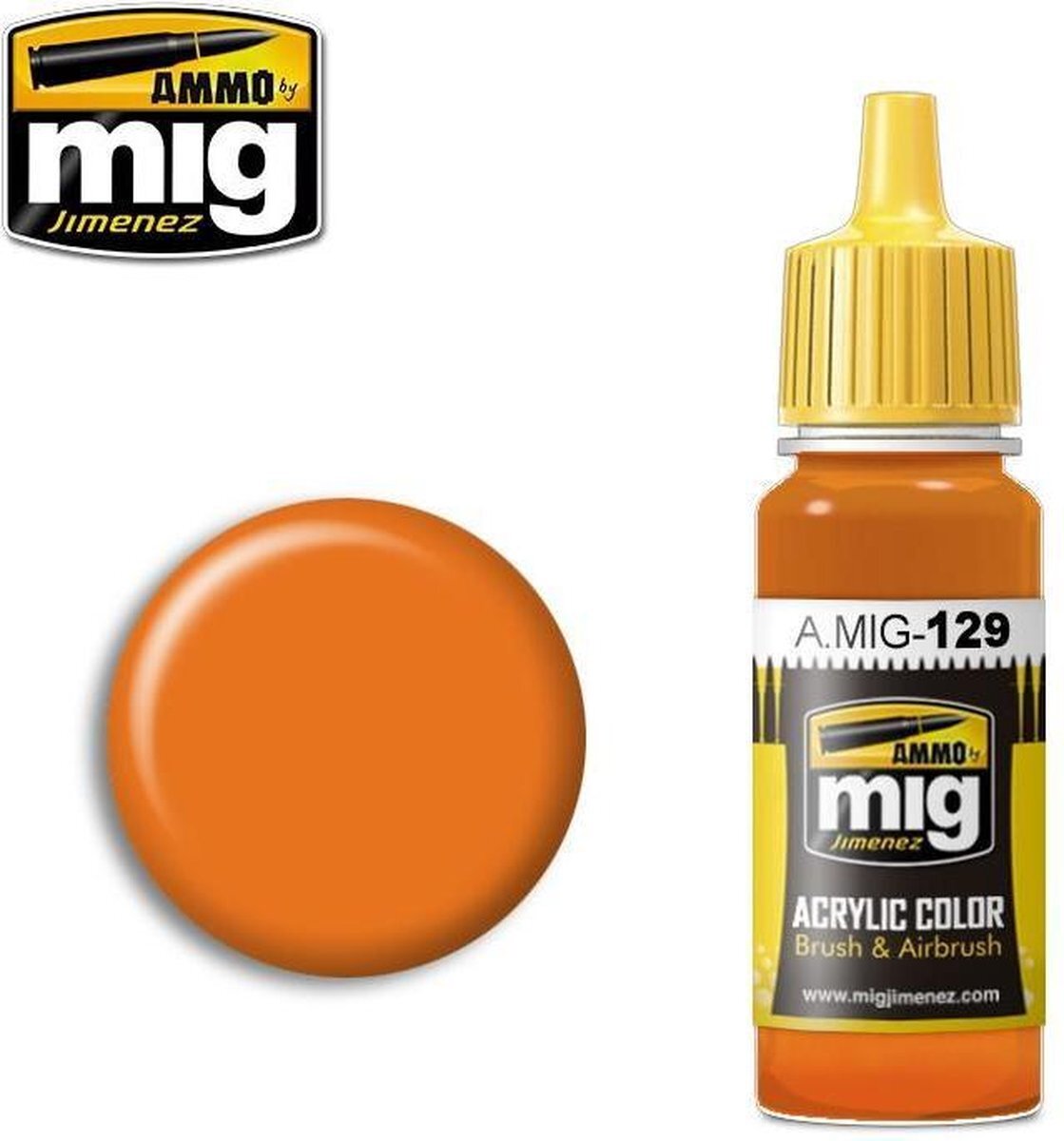 mig MIG-0129 Oranje Acrylverf (17 Ml), Multicolor