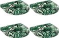 vidaXL - Zitkussens - 4 stuks - 100% Polyester - Bladpatroon