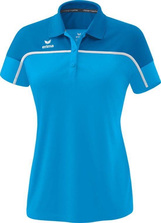 ERIMA Change Polo Dames Curacao-Mykonos-Wit Maat 42