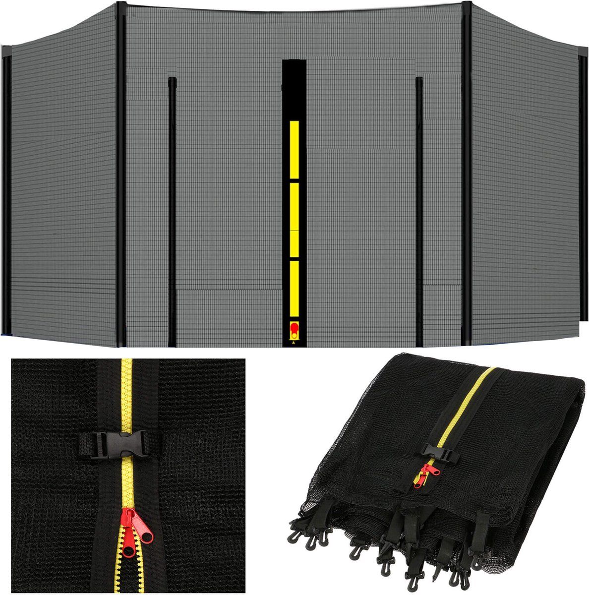springos Veiligheidsnet Trampoline | Ø 244 cm | Zwart