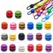 OEM 20 stoppers à cordon avec ressort, à deux trous, en plastique, disponibles en 20 couleurs