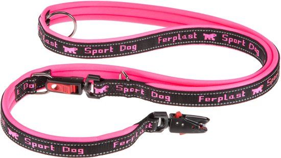Ferplast Hondenriem Nylon Sport Dog Matic GA25/200 Roze
