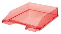 HAN Brievenbakje KLASSIK, DIN A4/C4, stapelbaar, stabiel, transparant-rood
