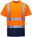 Portwest S378 Tweekleuren T-Shirt, Normaal, Oranje/Marine, Grootte XXXL