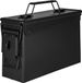 Trucky Selection: Boîte de munitions / boîte de rangement en métal avec couvercle – Métal noir style militaire