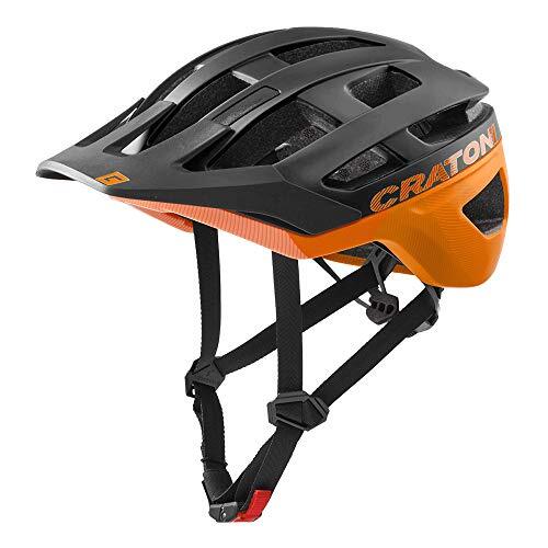 Cratoni Unisex – Volwassenen Allrace helm, zwart/neon oranje mat, L