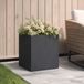 Maison Exclusive - Pot de plante de jardin, noir, 45 x 45 x 45 cm, en acier galvanisé