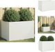 VidaXL Plantenbak 62x40x39 cm staal wit