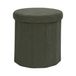 Home Deco Factory Coffre Pouf Pliable Jules Côtelé Vert