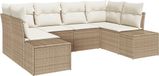 vidaXL Banc de jardin 6 places beige et crème