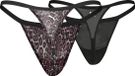Puma Dames Tanga Strings Animal Mesh 2 Stuks Maat S Zwart