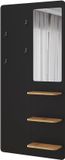 Vicco Jochen Garderobe – 70 x 150 cm met spiegel Zwart/eiken