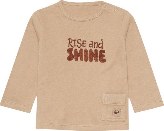 4PRESIDENT Zana Sand Baby Unisex Lange Mouw Katoen Ronde Hals Printopdruk Casual Herfst/Winter 2025