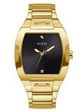 Guess Heren Trend Casual Tonneau Diamond 43mm horloge, Zwart, GW0387G2-AMZUK