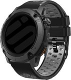 Strap-it Universele 24mm Sport Horlogeband Zwart/Grijs