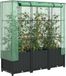 Maison Exclusive - Potager surélevé avec serre intégrée, aspect rotin, 120 x 40 x 138 cm