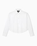 Armani Exchange Long Sleeve Button-Up Cotton Shirt Wo - White