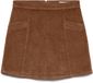 Vero Moda VMKATA High Waist Korte Rok Dames Katoen Effen Bruin