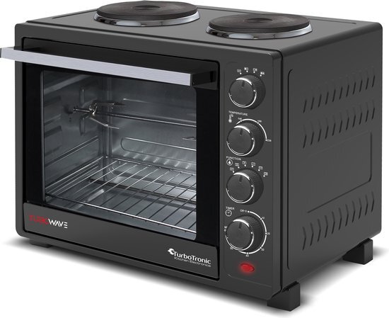 TurboTronic ev35ts vrijstaande oven met dubbele kookzone 35l