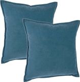 Atmosphera Bank/sierkussens Sophia - 2x stuks - 45 x 45 cm - polyester met rits