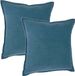 Atmosphera Bank/sierkussens Sophia - 2x stuks - 45 x 45 cm - polyester met rits