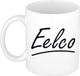 Bellatio Decorations Eelco Naam koffiemok - beker - met sierlijke letters - wit