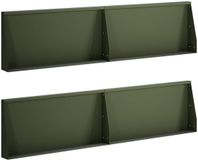vidaXL Keermuur - 4 st - 80 x 12 x 50 cm - Staal - Olijfgroen