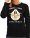 Bellatio Decorations Kersttrui - Hallelujah its me im back - Zwart - Dames - XXL