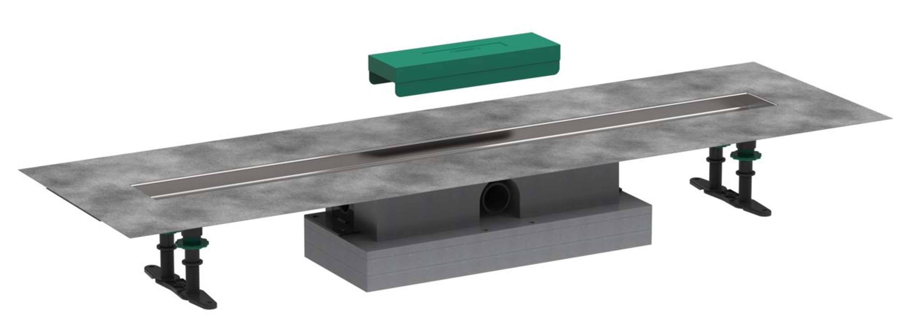 Hansgrohe uBox universal - Complete set voor vlakke installatie 90 cm douchegoten, rvs 56019180