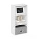 Furinno LUDER Boekenplank, 3-laags moderne boekenplank, open planken boekenkast 9,3 x 16 x 31,4, voor woonkamer, slaapkamer, thuiskantoor, wit