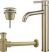 Fortifura Calvi Wastafelkraanset - Messing geborsteld (goud)